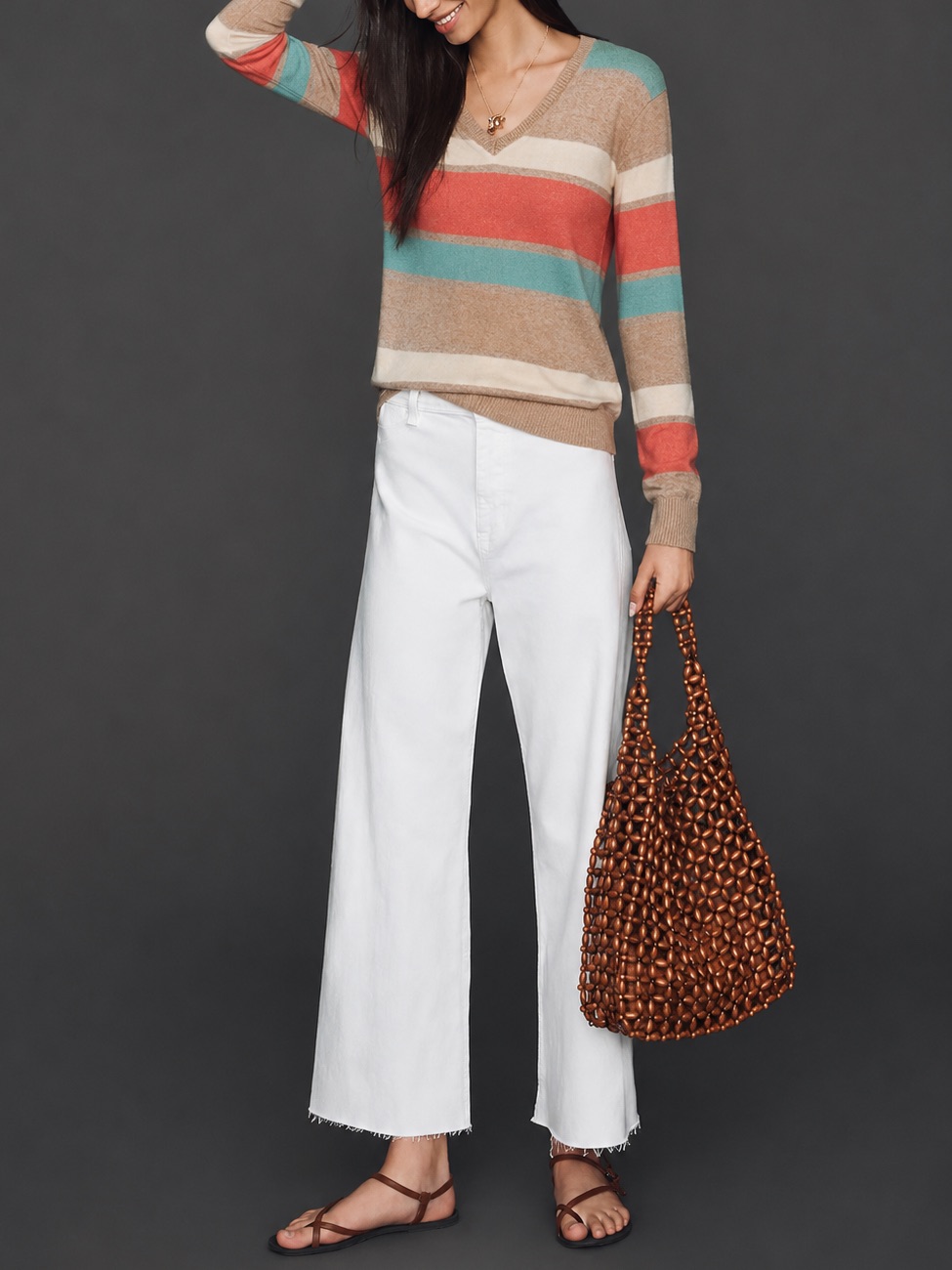 Croft & Barrow Striped V-Neck Sweater